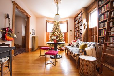 Home Library with Christmas Tree | Making it Lovely