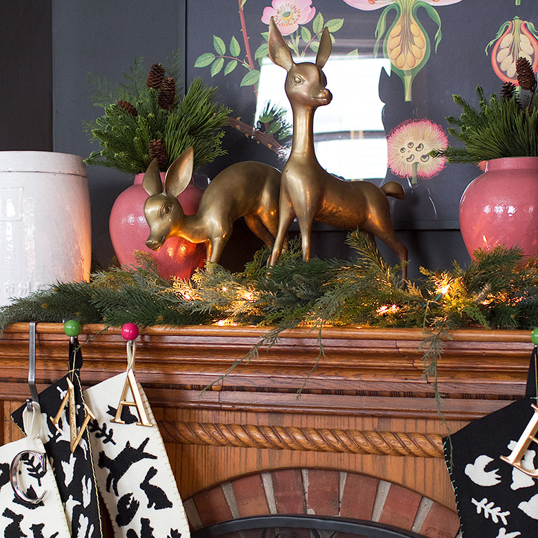 Brass Deer, Handmade Christmas Stockings | Making it Lovely