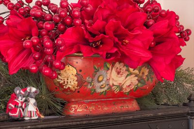 Faux Red Amaryllis