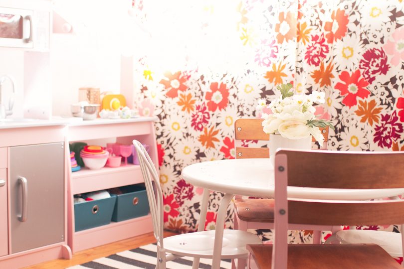 Playroom with Flower Curtains | Making it Lovely