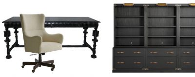 Desk, Office Chair, and Bookcases