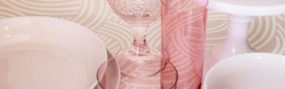 Pink Dishes and Glasses | Making it Lovely
