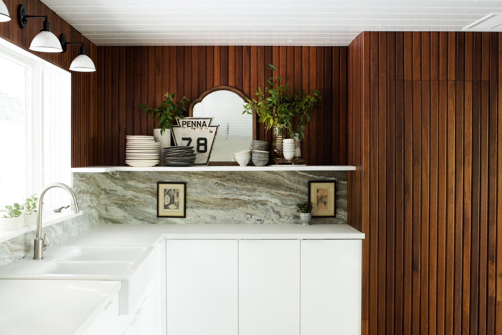 Leanne Ford's Modern Wood and White Kitchen