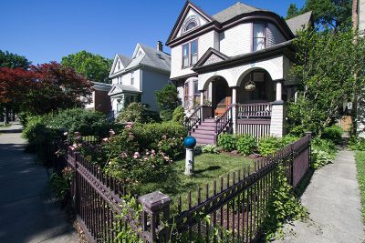 Front Garden with Victorian Wrought Iron Fence