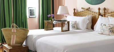 Pink and Green Bedroom