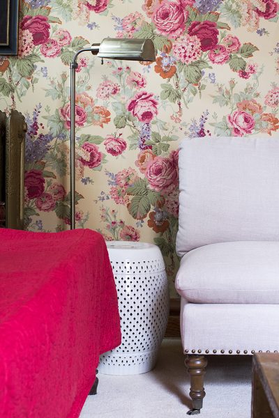 Slipper Chair with Brass Nailhead Trim