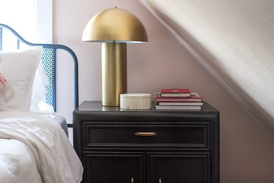 Vintage Nightstand, Painted Black