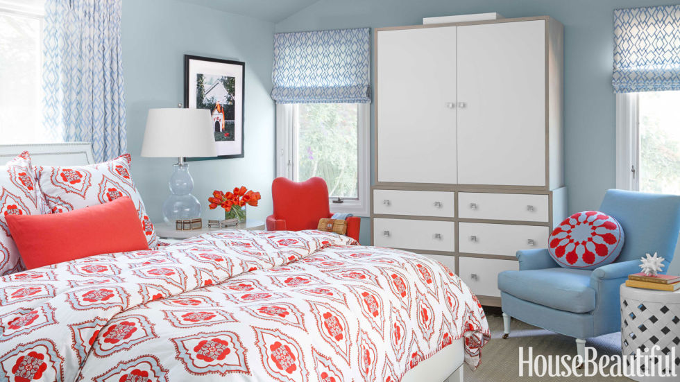 Red and Light Blue Bedrooms Making it Lovely
