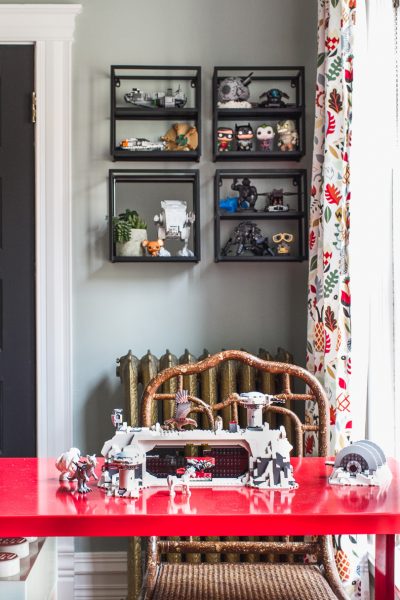 Grid of Shelves to Display Toys and LEGOs | Making it Lovely