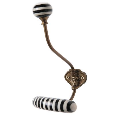 Black & White Striped Hook, Anthropologie