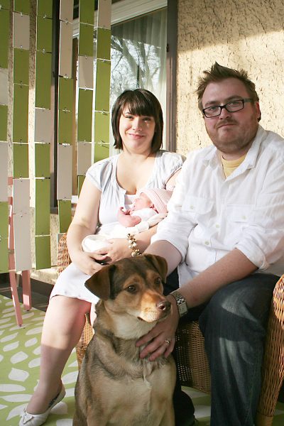 Murray with Eleanor as a New Baby