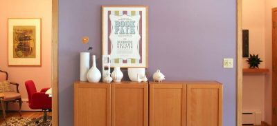 Apartment Hallway with Purple Walls