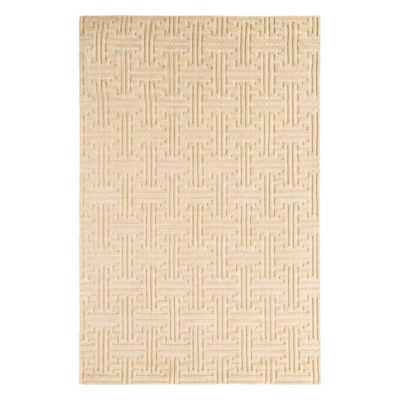 Beekman Semolina Greek Key Wool Rug, Annie Selke