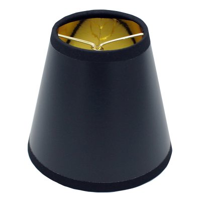 Black Chandelier Shades with Gold Lining