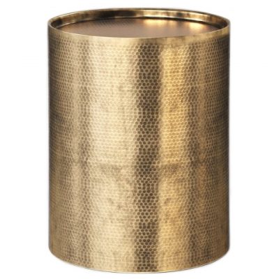 Brass Hammered Drum Cylinder Side Table, Project 62 Target