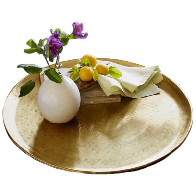 Etched Brass Round Tray, Pottery Barn