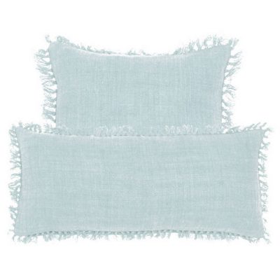 Laundered Linen Blue Pillows, Pine Cone Hill