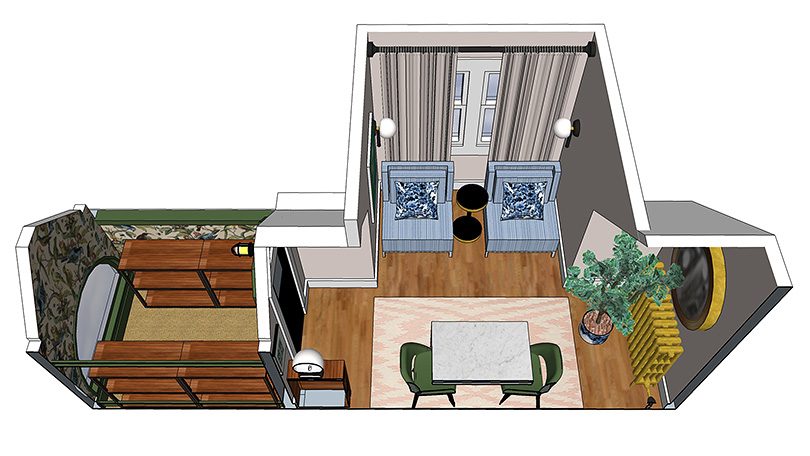 Office Layout with Section Cut (Made with SketchUp) | Making it Lovely
