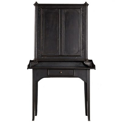 19th C. French Iron Secretary Desk, Restoration Hardware