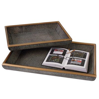 Churchill Faux Shagreen Trays, The Mine