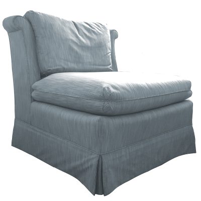 Vintage Blue Slipper Chair