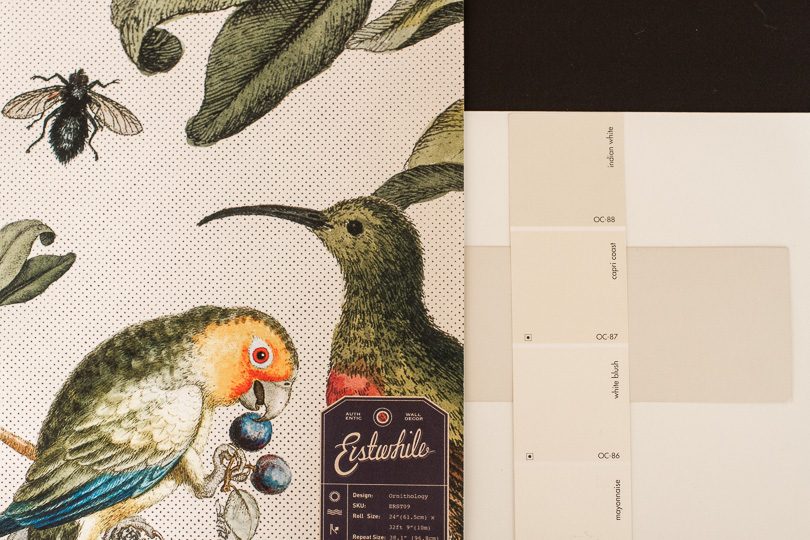 Milton & King Wallpaper with Paint Swatches