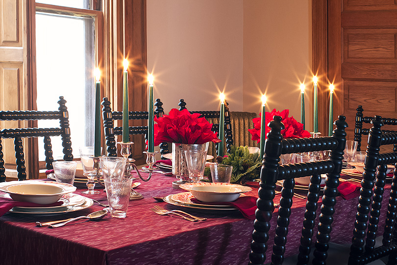Our Dining Room, Set for Christmas
