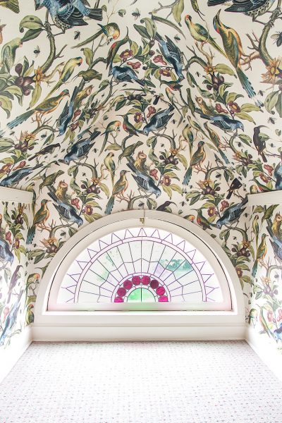 The Rainbow Room, Wallpapered in Milton & King Ornithology Print | Making it Lovely, One Room Challenge