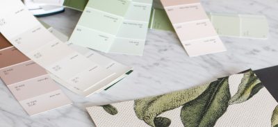 Milton & King Wallpaper, Green and Pink Paint Swatches