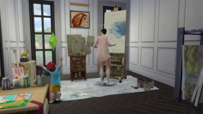 Art and Painting Studio — Sims 4 Pink Victorian House, Making it Lovely