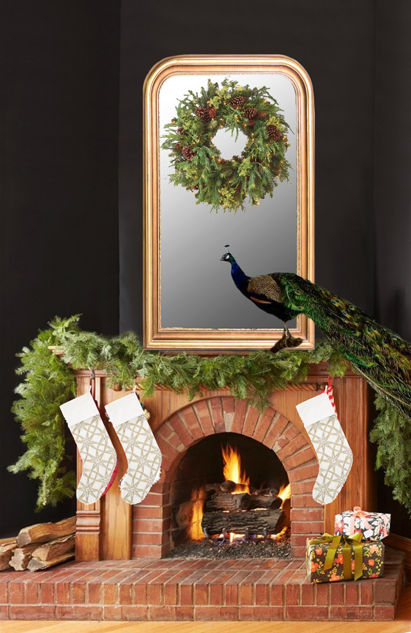 Christmas Fireplace Mockup