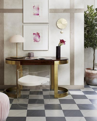 Hanna White Ceramic Table Lamp - CB2