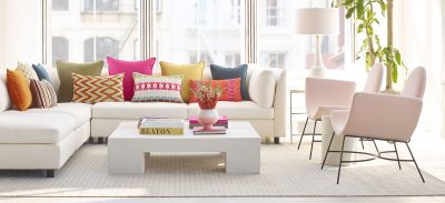 Pink Elroy Chairs, Mitchell Gold + Bob Williams