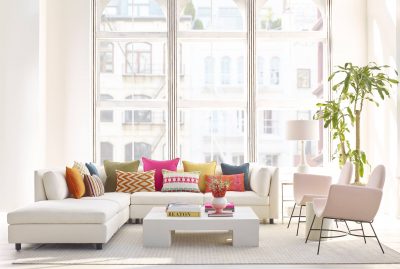Pink Elroy Chairs, Mitchell Gold + Bob Williams