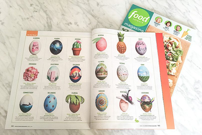 Easter Eggs for Each State in Food Network Magazine, April 2018