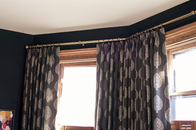 Bay Window Curtain Rod Hardware | Making it Lovely