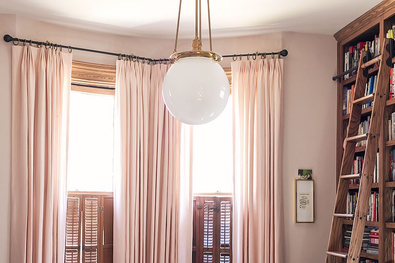 Tailored Pleat Custom Pink Linen Curtains from The Shade Store | Making it Lovely