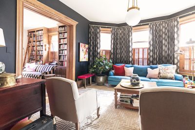 Living Room and Home Library Double Parlor | Making it Lovely