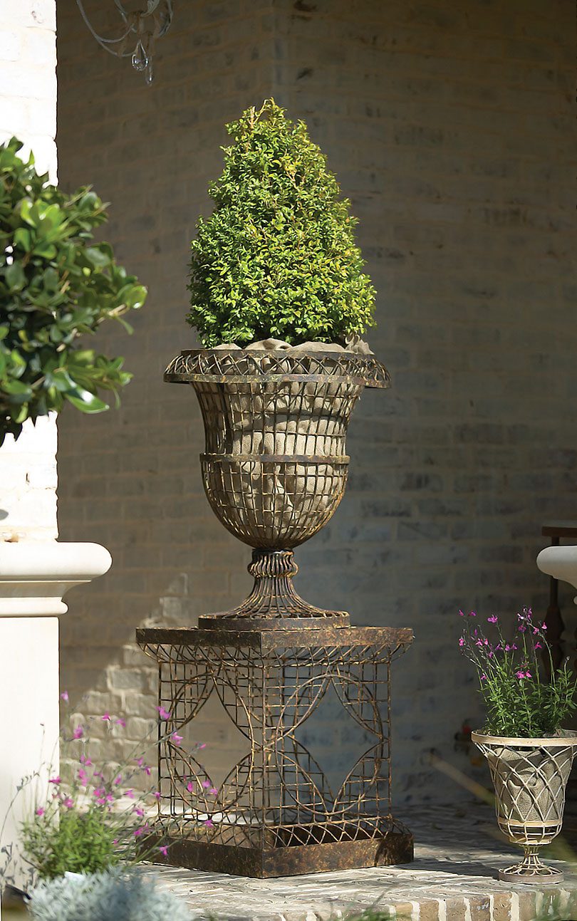 French-Inspired Wire Urn Planter