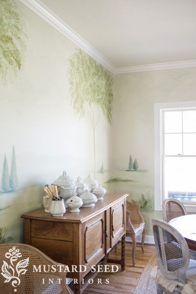Miss Mustard Seed Hand-Painted Landscape Mural