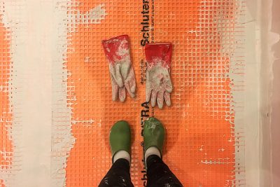 Lesson Learned: Wear Gloves When Tiling!