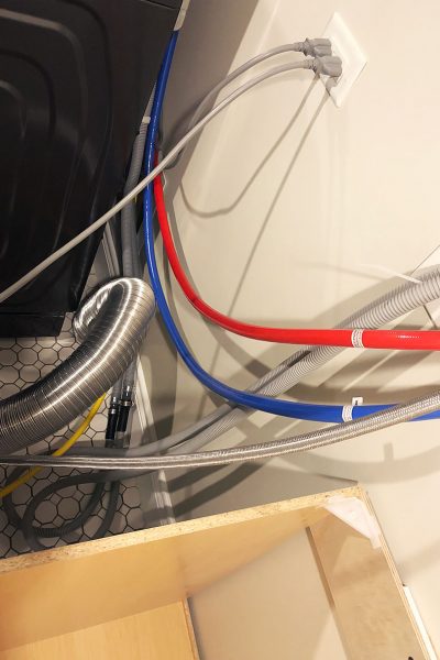 Laundry Room - Washer and Dryer Hoses, Ducts, Drains, and Water Inlets