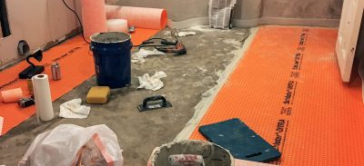 Laying Ditra for Tile