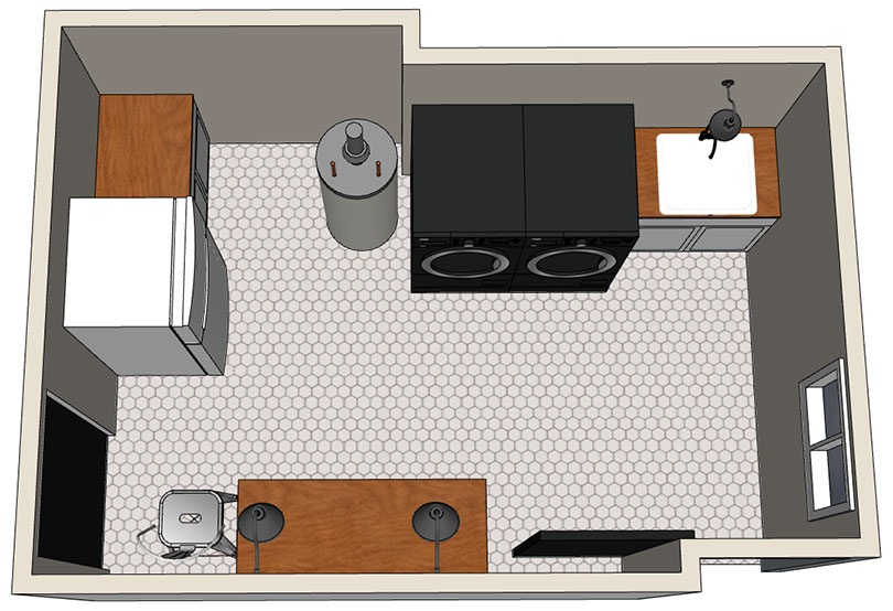 Laundry Room SketchUp Plan 2