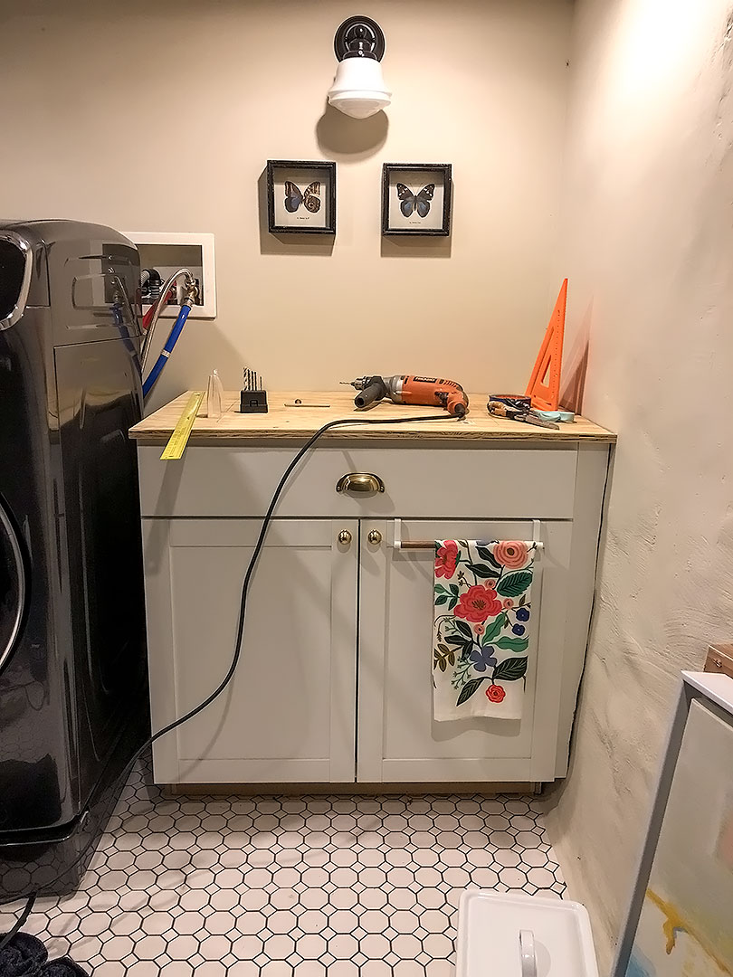 Plywood for Countertops in the Laundry Room