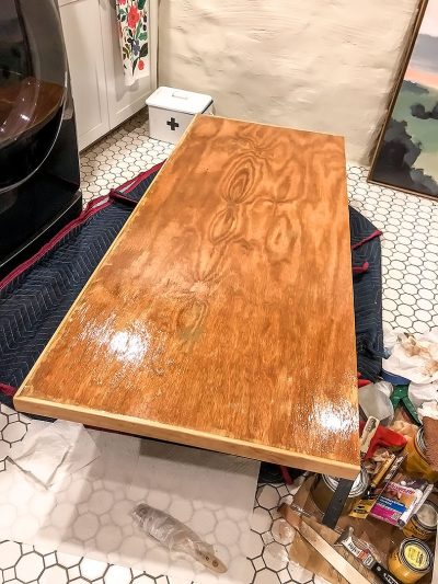Two Coats of Stain, Second Coat of Polyurethane