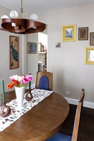 Cute Retro Dining Room with Upgraded Smart Thermostat by GLAS