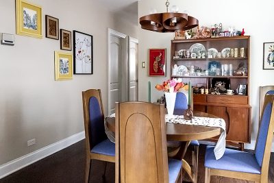 GLAS Smart Thermostat in a Retro Cute Dining Room