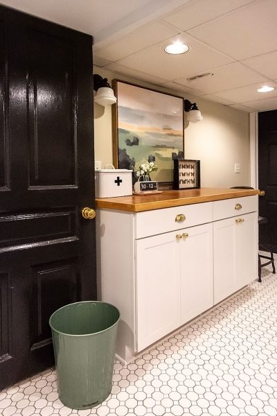 Storage Cabinets and Folding Laundry Space