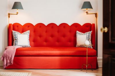 Red Scallop Seating, Lindsey Lane Design, Park Avenue Project